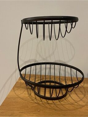 Spectrum Ashley Arched Two-Tier Black Wire Server Stand